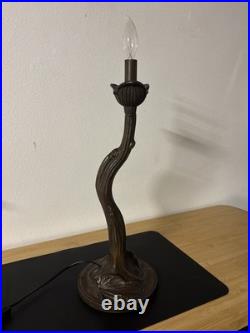 Vintage Rustic Tree Branch Table Lamp Cast Metal Bronze