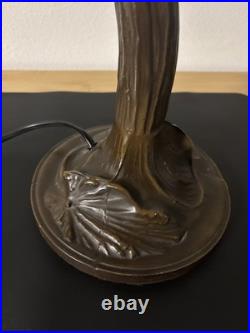 Vintage Rustic Tree Branch Table Lamp Cast Metal Bronze