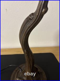 Vintage Rustic Tree Branch Table Lamp Cast Metal Bronze