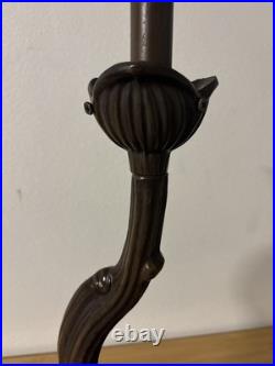 Vintage Rustic Tree Branch Table Lamp Cast Metal Bronze