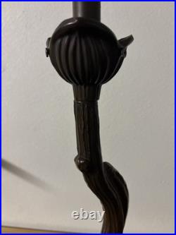 Vintage Rustic Tree Branch Table Lamp Cast Metal Bronze