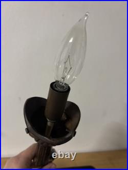 Vintage Rustic Tree Branch Table Lamp Cast Metal Bronze