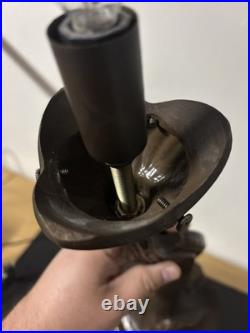 Vintage Rustic Tree Branch Table Lamp Cast Metal Bronze