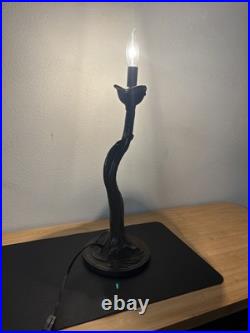 Vintage Rustic Tree Branch Table Lamp Cast Metal Bronze