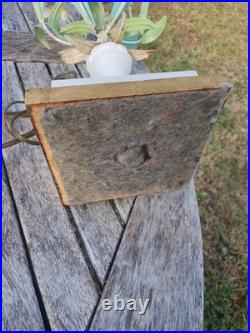 Vintage SIGNED Italy TOLE Table LAMP FLOWERS Botanical Alabaster Garden Rococo