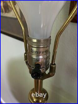 Vintage STIFFEL Table Lamps Gold Brass MCM Hollywood Regency Large 32
