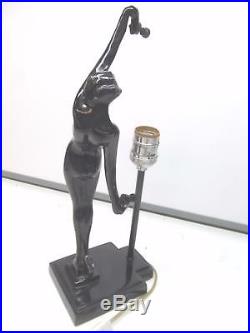 Vintage Sarsaparilla Art Deco Standing Nude Nymph Table Lamp Frankart