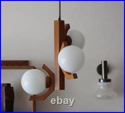 Vintage Sculptural Lamp Luxury Wooden lamp Handcrafted Artistic Light