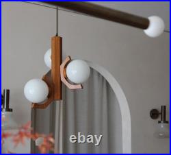 Vintage Sculptural Lamp Luxury Wooden lamp Handcrafted Artistic Light