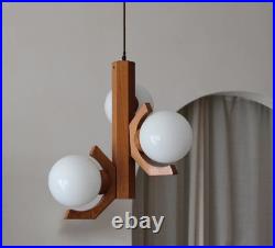Vintage Sculptural Lamp Luxury Wooden lamp Handcrafted Artistic Light