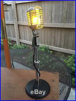 Vintage Shure 55 Microphone Lamp Elvis Rockabilly Deco