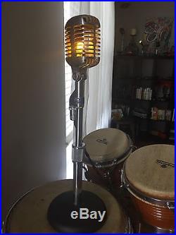 Vintage Shure 55 Microphone Lamp Elvis Rockabilly Deco