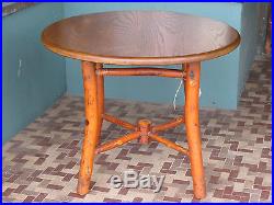 Vintage Signed Old Hickory/Oak Small 24 Side/Lamp/Childs Table Martinsville IN