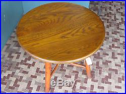 Vintage Signed Old Hickory/Oak Small 24 Side/Lamp/Childs Table Martinsville IN