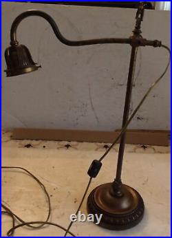 Vintage Solid Brass Antique Table Lamp Lighting Or Desk