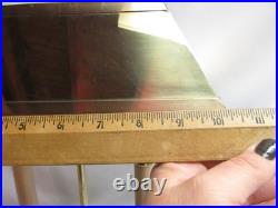 Vintage Solid Brass Bouillotte Table Lamp Double Candlestick 19 Brass Shade