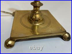 Vintage Solid Brass Candlestick Table Lamp 10