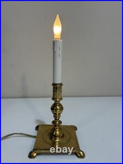 Vintage Solid Brass Candlestick Table Lamp 10 Vintage Solid Brass Candlestick Table Lamp 10