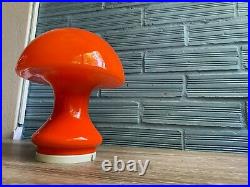 Vintage Space Age Opaline Glass Table Lamp Mid Century Atomic Design Mushroom