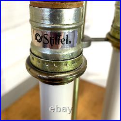 Vintage Stiffel Bouillotte Table Lamp- Brass- Scalloped Base