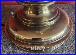 Vintage Stiffel Brass Porcelain Floral Table Lamp Hollywood Regency MCM