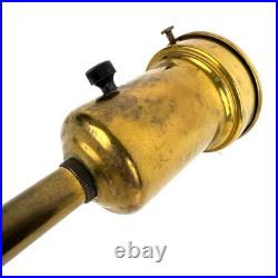 Vintage Stiffel Brass and Walnut Obelisk Table Lamp 31 inches Mid Century Modern