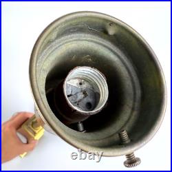 Vintage Stiffel Brass and Walnut Obelisk Table Lamp 31 inches Mid Century Modern