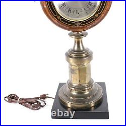 Vintage Stiffel Nautical Style 2 Light Lamp with Clock and Barometer 38 Inches