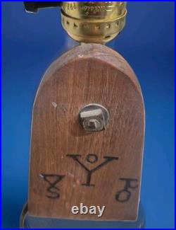 Vintage Stirrup Lamp with Buffalo Bison Shade Western Cowboy Decor Antique RARE