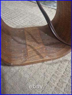 Vintage Stirrup Lamp with Buffalo Bison Shade Western Cowboy Decor Antique RARE