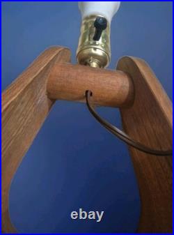 Vintage Stirrup Lamp with Buffalo Bison Shade Western Cowboy Decor Antique RARE