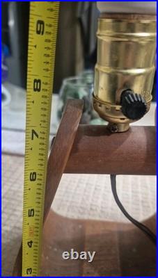 Vintage Stirrup Lamp with Buffalo Bison Shade Western Cowboy Decor Antique RARE