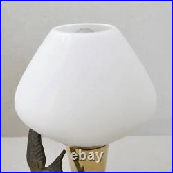 Vintage Table Lamp 1950 At The Swallow In Steel Brass & Glass 50S Retro