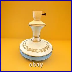 Vintage Table Lamp Air Deco Off-White With Lamp Shade Corded And Milk Glass 26