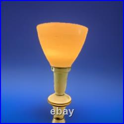 Vintage Table Lamp Air Deco Off-White With Lamp Shade Corded And Milk Glass 26