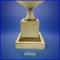 Vintage Table Lamp Air Deco Off-White With Lamp Shade Corded And Milk Glass 26