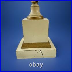 Vintage Table Lamp Air Deco Off-White With Lamp Shade Corded And Milk Glass 26