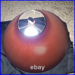 Vintage Table Lamp Wood Book-Style Base, Brown Cone Shade, Wall Plug-In