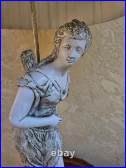 Vintage Table Lamp with Ceramic Classical Female Standing Figure Vintage Table Lamp with Ceramic Classical Female Standing Figure