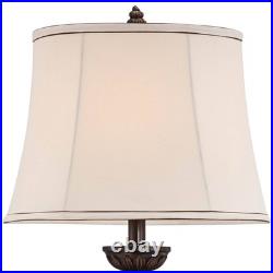 Vintage Table Lamps 30 Tall Set of 2 Bronze Marbleized Off White Shade Bedroom Vintage Table Lamps 30 Tall Set of 2 Bronze Marbleized Off White Shade Bedroom
