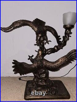 Vintage The Vision Eagles Clashing Table Lamp Bronze Read Fast Shipping