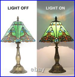Vintage Tiffany Dragonfly Stained Glass Table Lamp 19 Victorian Bedside Light