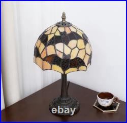 Vintage Tiffany Style Bat Stained Glass Table Lamp Gothic Bedside Light Decor