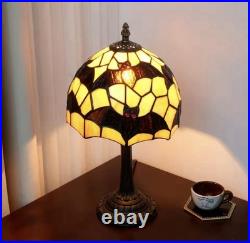 Vintage Tiffany Style Bat Stained Glass Table Lamp Gothic Bedside Light Decor