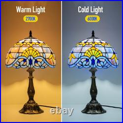 Vintage Tiffany Style Blue Baroque Stained Glass Table Lamp 12 Vintage Bedside Vintage Tiffany Style Blue Baroque Stained Glass Table Lamp 12 Vintage Bedside