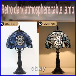 Vintage Tiffany Style Gothic Spider Stained Glass Table Lamp 8 Halloween Light Vintage Tiffany Style Gothic Spider Stained Glass Table Lamp 8 Halloween Light