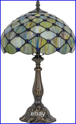 Vintage Tiffany Style Gradient Green Stained Glass Table Lamp 18 Bedside Light Vintage Tiffany Style Gradient Green Stained Glass Table Lamp 18 Bedside Light