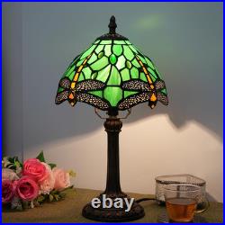 Vintage Tiffany Style Green Dragonfly Stained Glass Table Lamp Bedside Light Vintage Tiffany Style Green Dragonfly Stained Glass Table Lamp Bedside Light