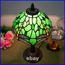 Vintage Tiffany Style Green Dragonfly Stained Glass Table Lamp Bedside Light Vintage Tiffany Style Green Dragonfly Stained Glass Table Lamp Bedside Light
