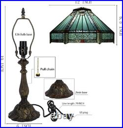 Vintage Tiffany Style Mission Stained Glass Table Lamp Bedside Reading Light Vintage Tiffany Style Mission Stained Glass Table Lamp Bedside Reading Light